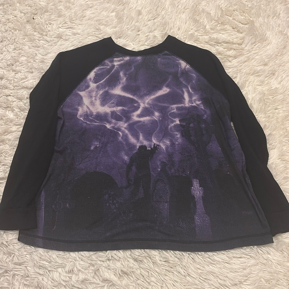 Skully zombie thermal long sleeve shirt size XL